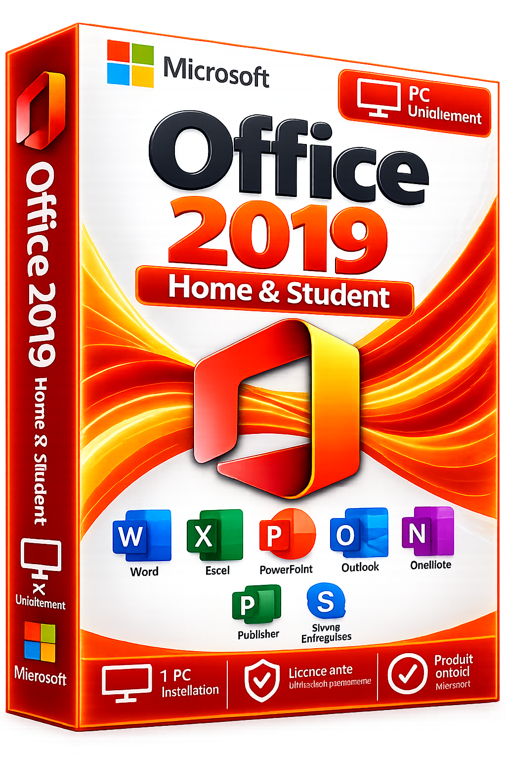 Microsoft Office 2019 Home and Student License – Official Key for PC