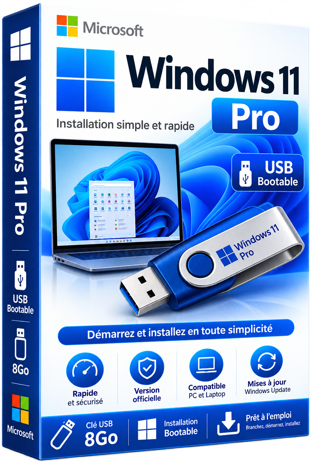 Windows 11 Pro Llave USB Booteable 8GB
