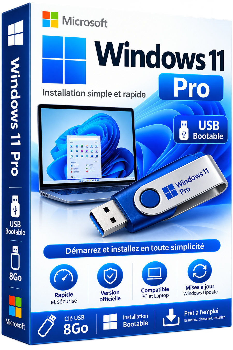 Windows 11 Pro Llave USB Booteable 8GB