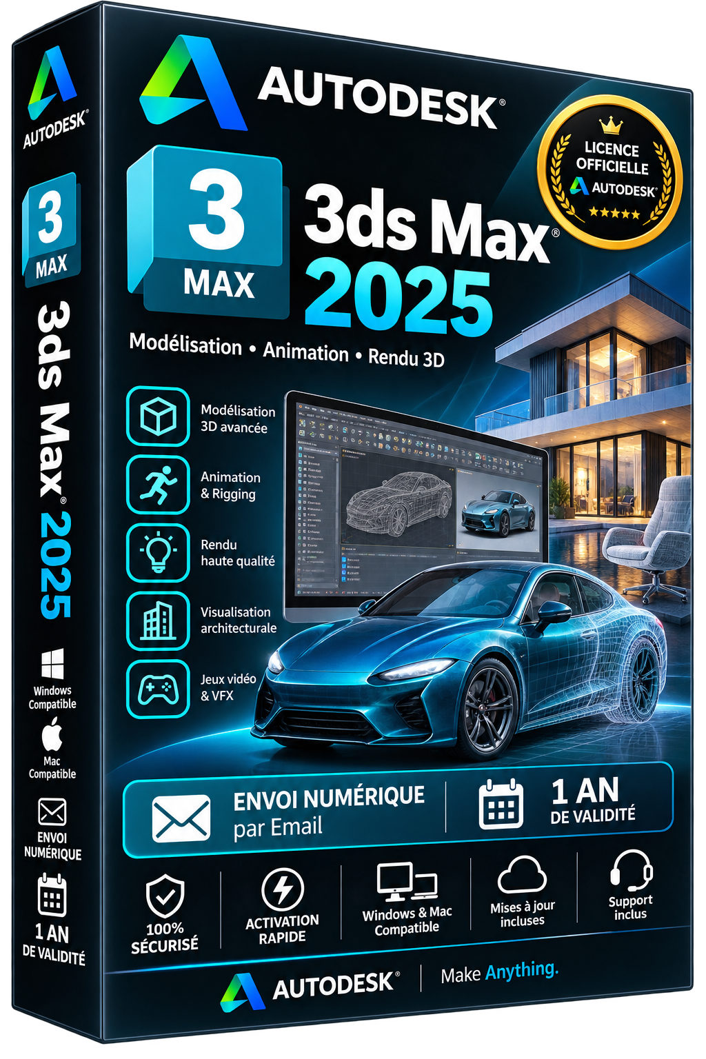Autodesk 3ds Max 2025 – Licencia oficial | Suscripción de 1 año
