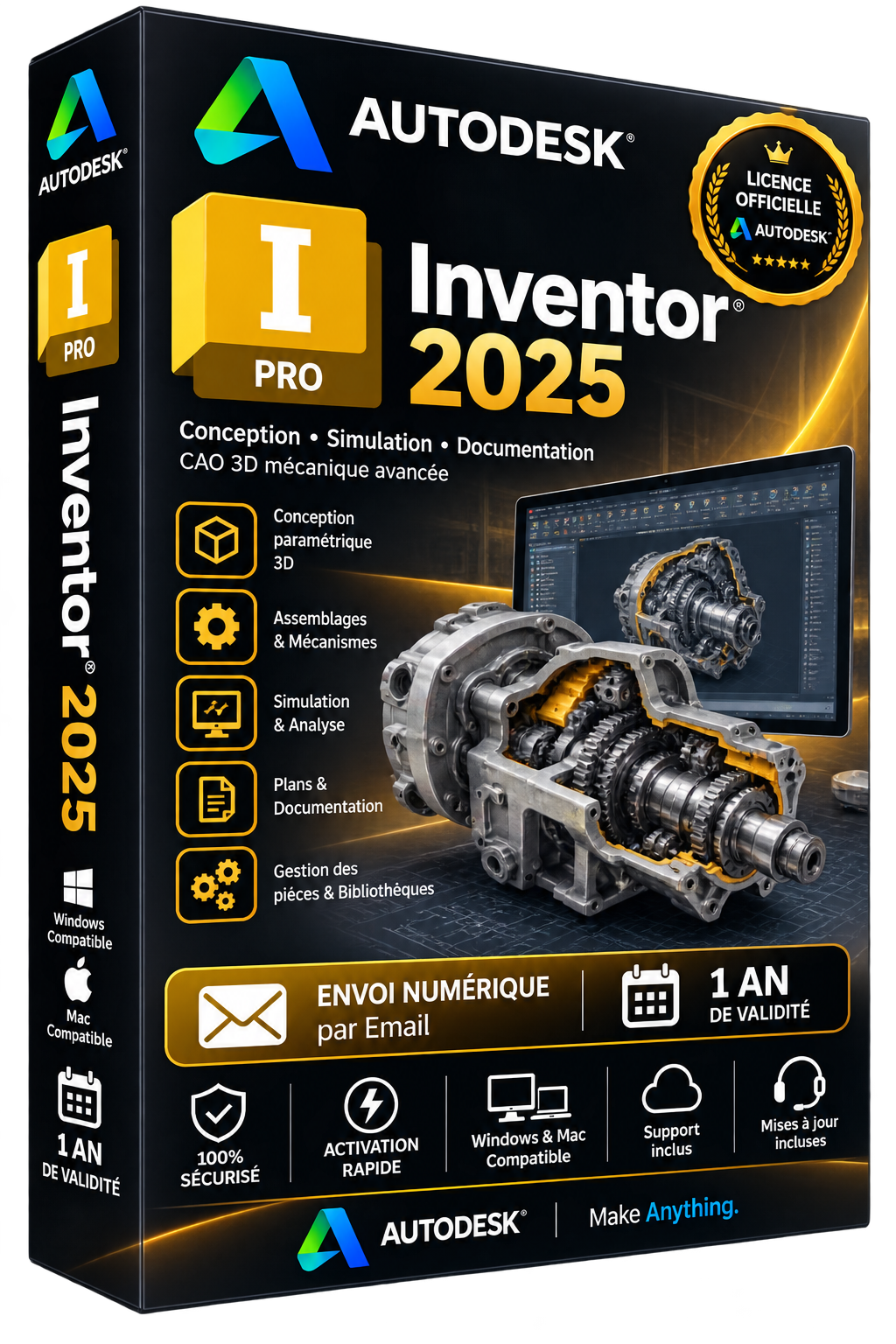 Autodesk Inventor Pro 2025 — Official License | 1-Year Subscription