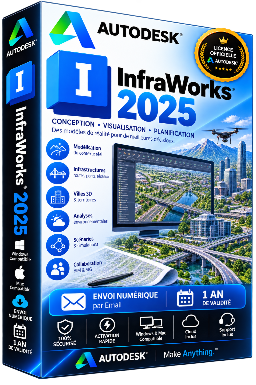 Autodesk InfraWorks 2025 — Licencia oficial | Suscripción de 1 año