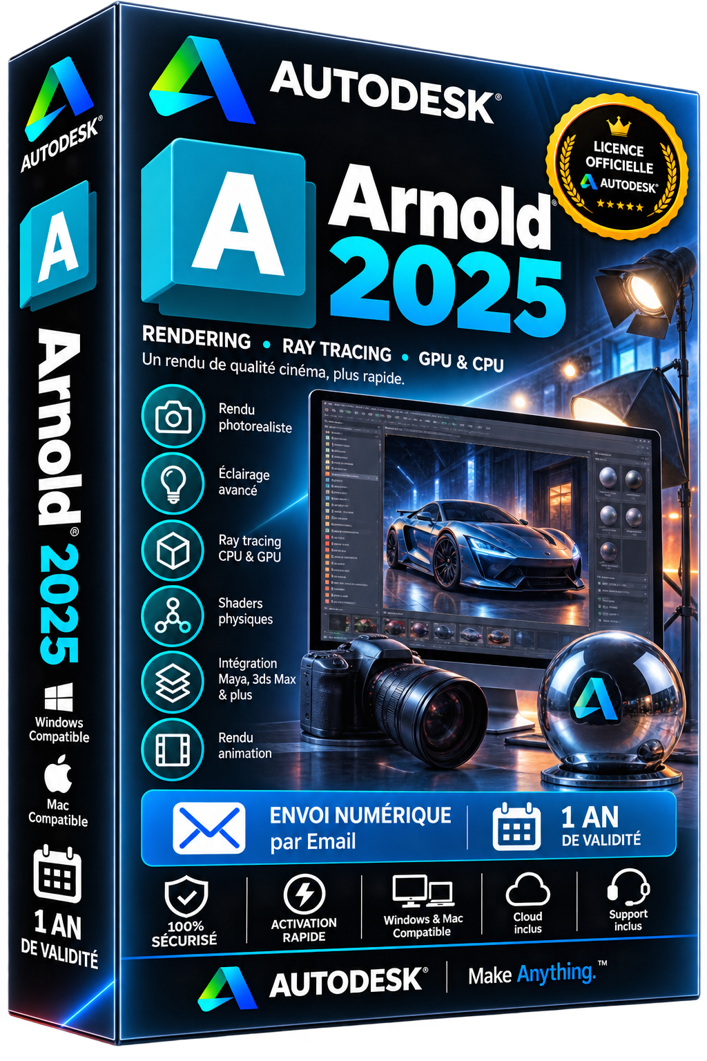 Autodesk Arnold 2025 — Licencia oficial | Suscripción de 1 año