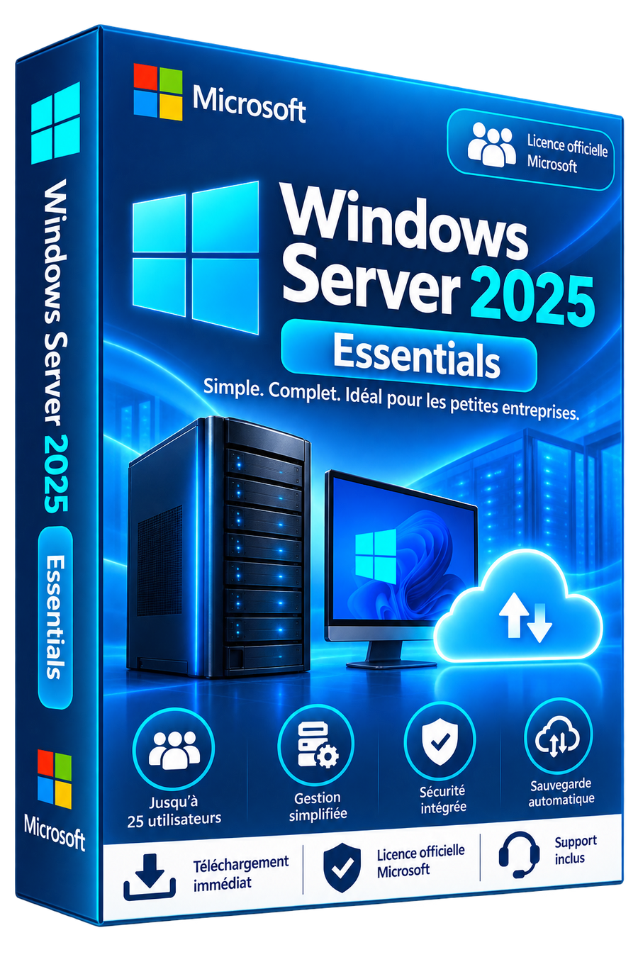Boîte Windows Server 2025 Essentials – Licence Officielle Microsoft