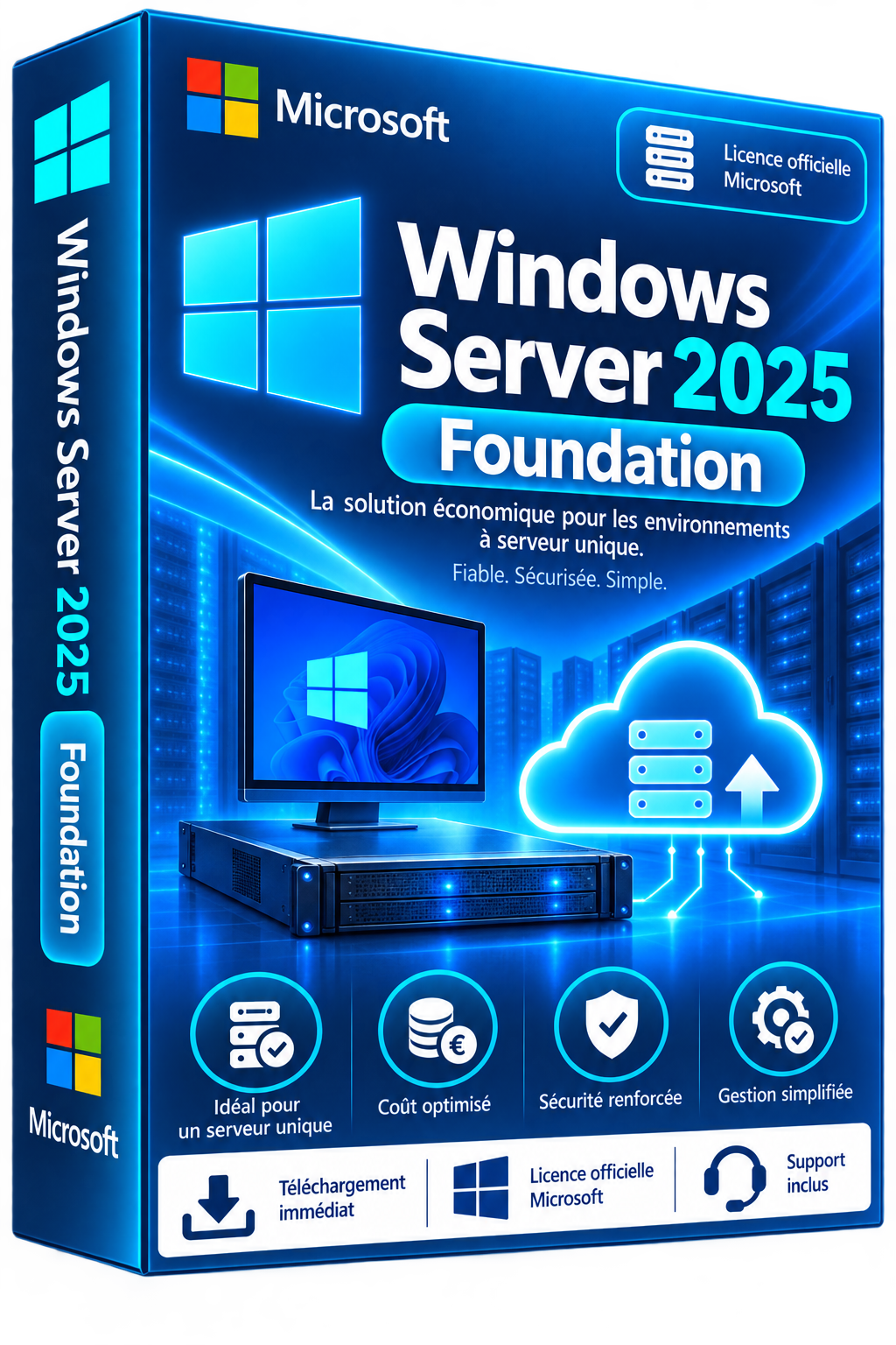 Boîte Windows Server 2025 Foundation – Licence Officielle Microsoft