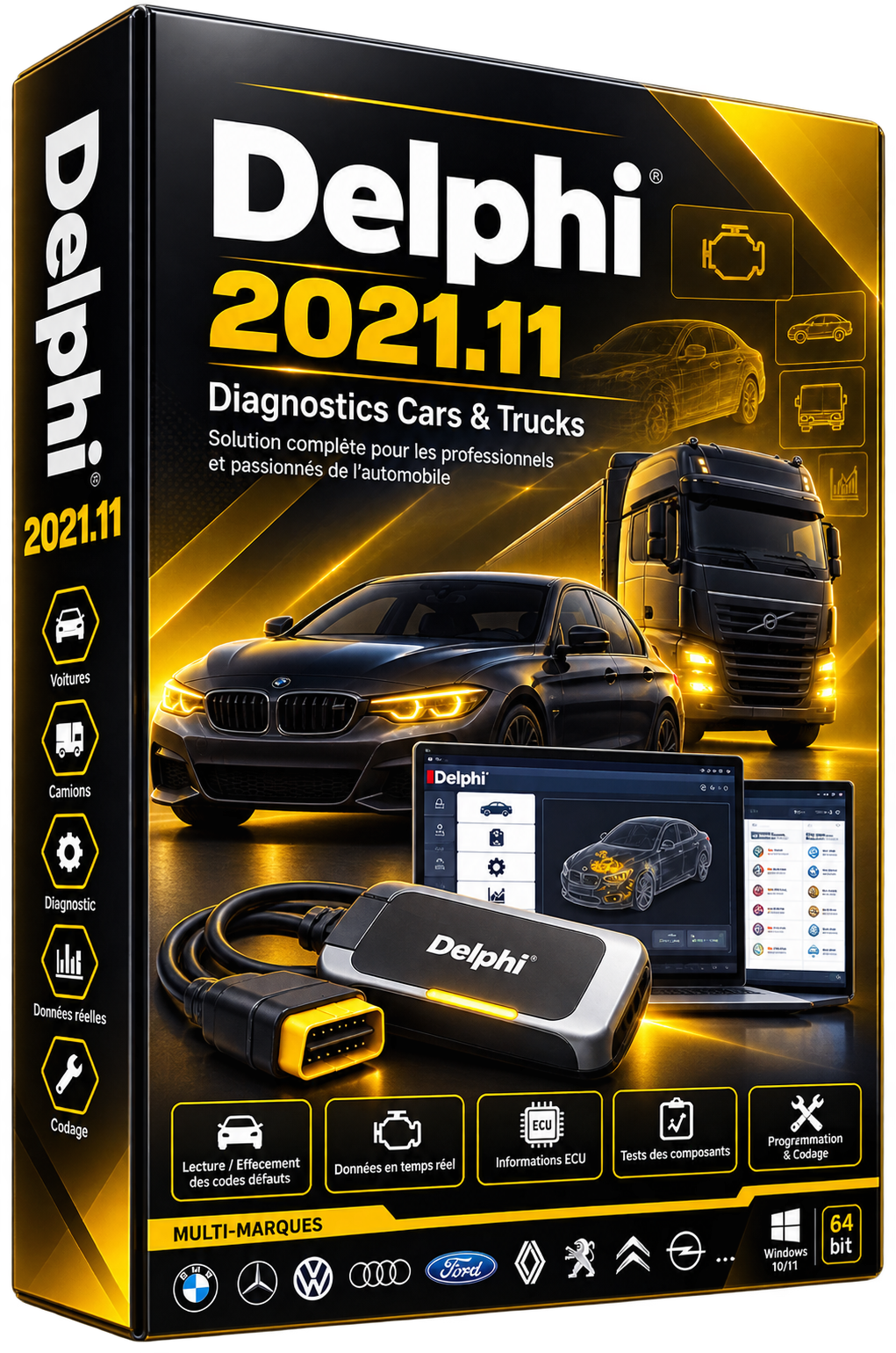 Delphi 2021.11 – Logiciel diagnostic multi-marques voitures et camions