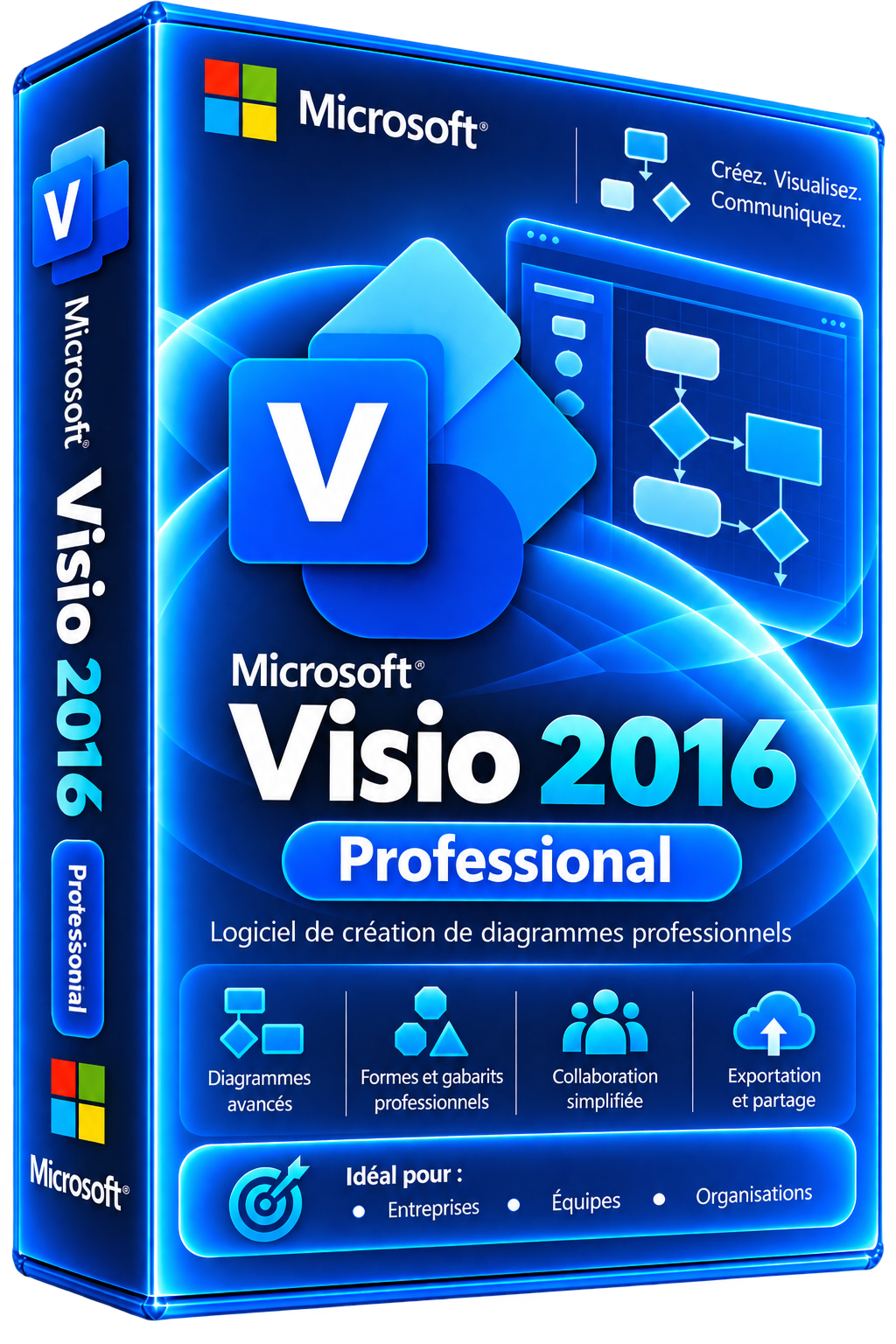 Licence Microsoft Visio 2016 Professionnel – Clé Officielle à Vie