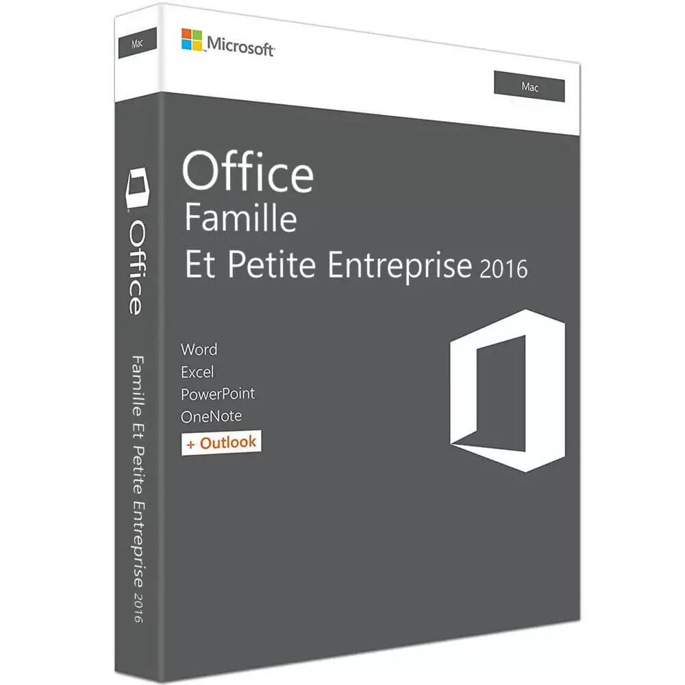 Licence Office 2016 Famille et Petite Entreprise Mac