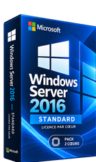 Windows Server 2016 Standard – Pack de licence 2 cœurs