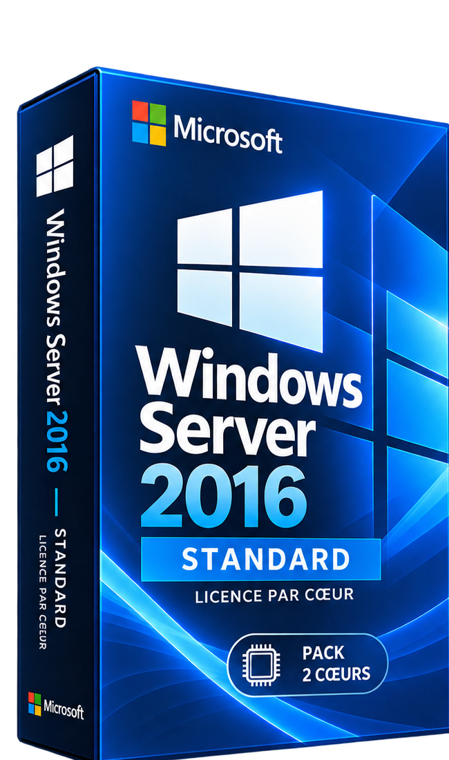 Boîte seule Windows Server 2016 Standard pack 2 cœurs