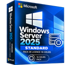 Windows Server 2025 Standard – Pack de licence 16 cœurs