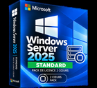 Windows Server 2025 Standard – Pack de licence 2 cœurs